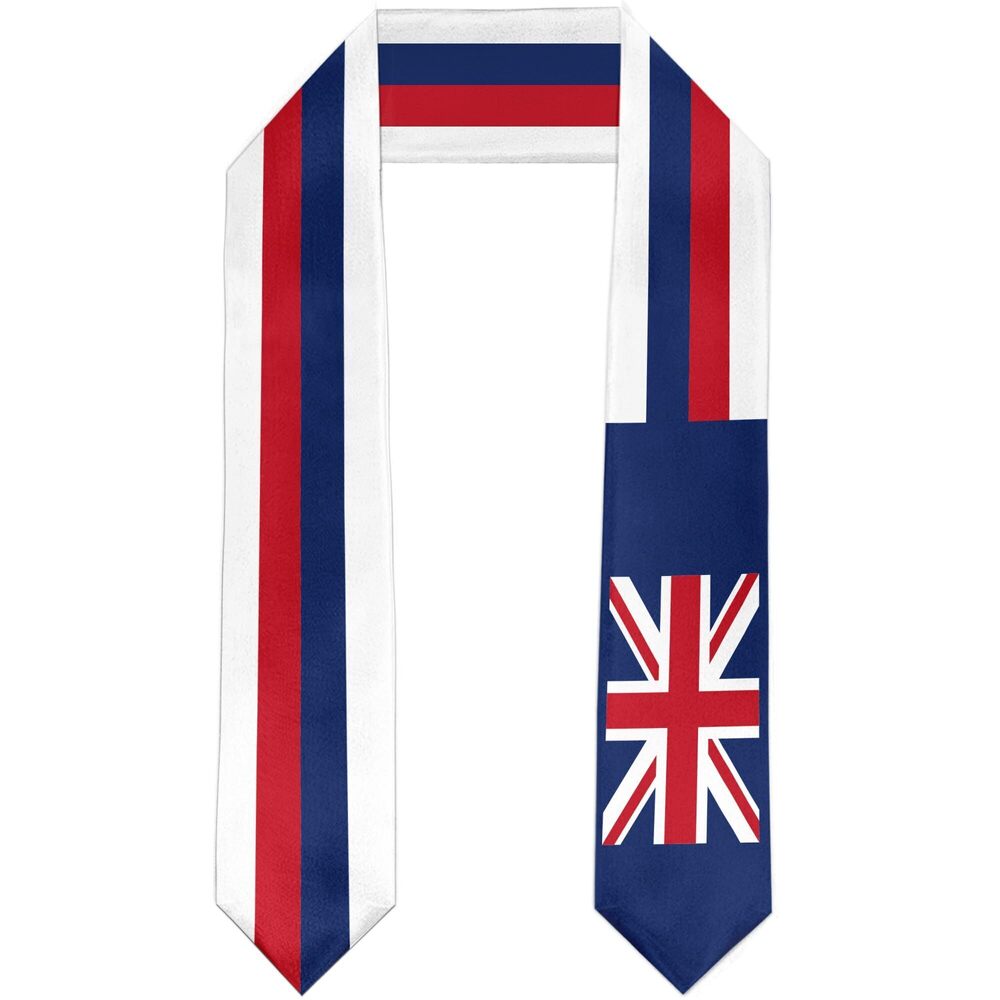 6165 Hawaii Flag Graduation Stole Satin Sash Scarf for Study Aboard